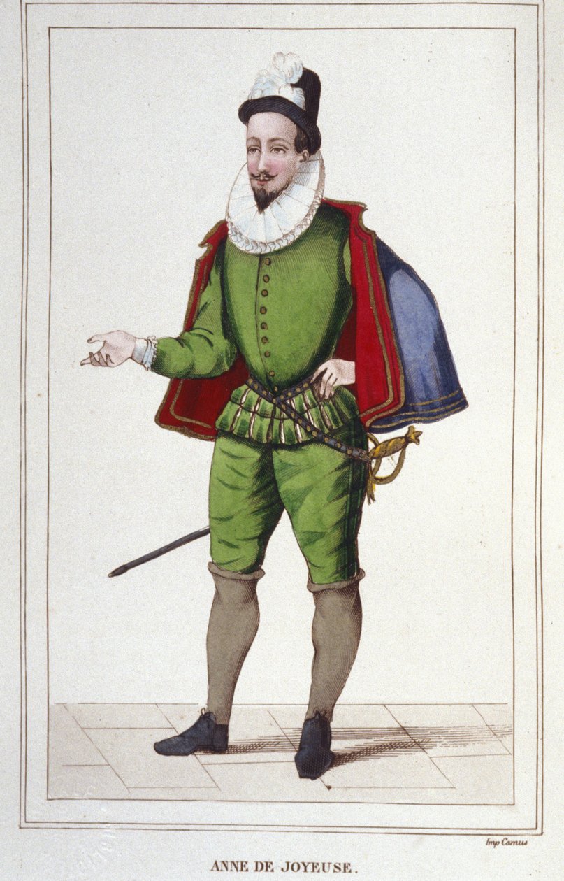 آن دي باتارناي ، بارون دارك ، دوق جويوز ، المعروفة باسم آن دي جويوز (1561-1587). أميرال فرنسا ولطيف هنري الثالث. بواسطة فنان غير معروف