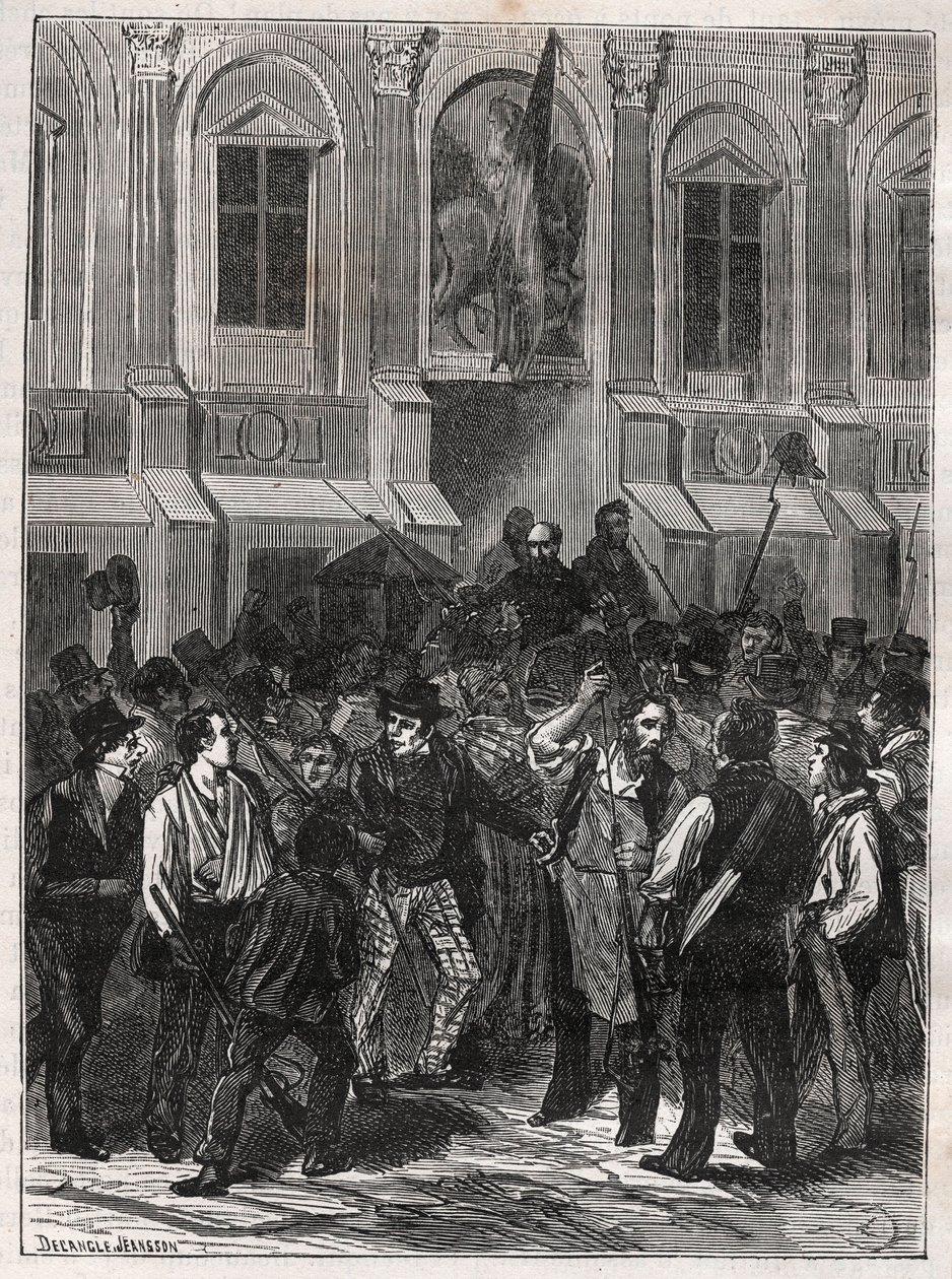 أرماند باربيس ، الثائر الفرنسي (1809-1870) قبل اعتقاله في 12 مايو 1839 - نقش عام 1882 في "Histoire de dix ans: 1830-1840" "Louis-Blanc (1811-1882) بواسطة فنان غير معروف