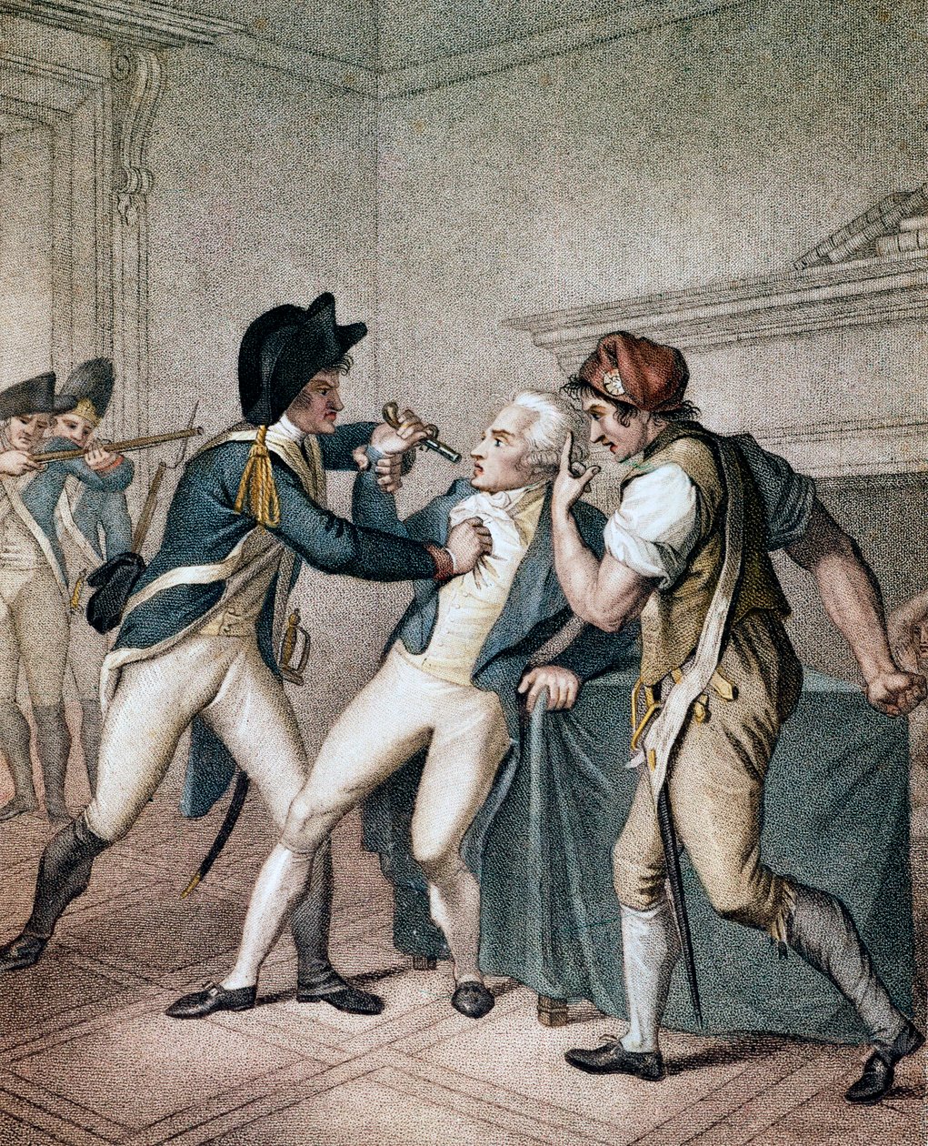 اعتقال ماكسيميليان روبسبير بتاريخ 27/7/1794 - اعتقال روبسبير - اعتقال روبسبير بواسطة فنان غير معروف