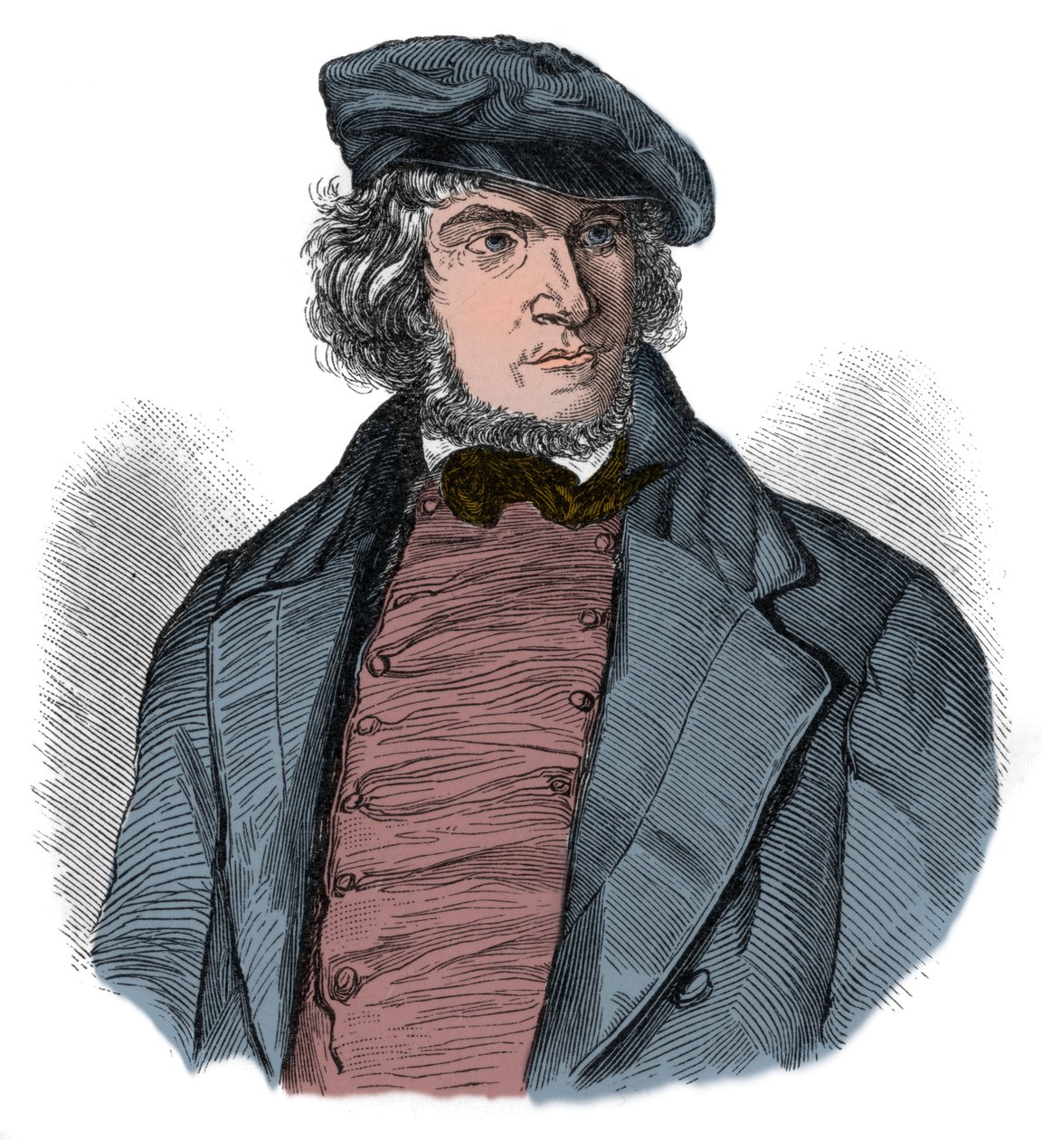 August Heinrich Hoffmann (Hoffmann von Fallersleben بواسطة فنان غير معروف