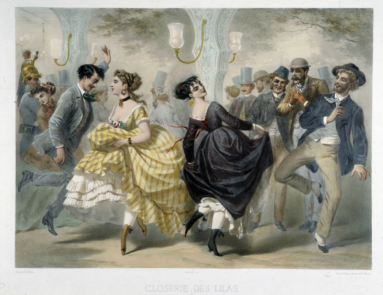 الكرة في Closerie des Lilas ، حوالي عام 1860 بواسطة فنان غير معروف