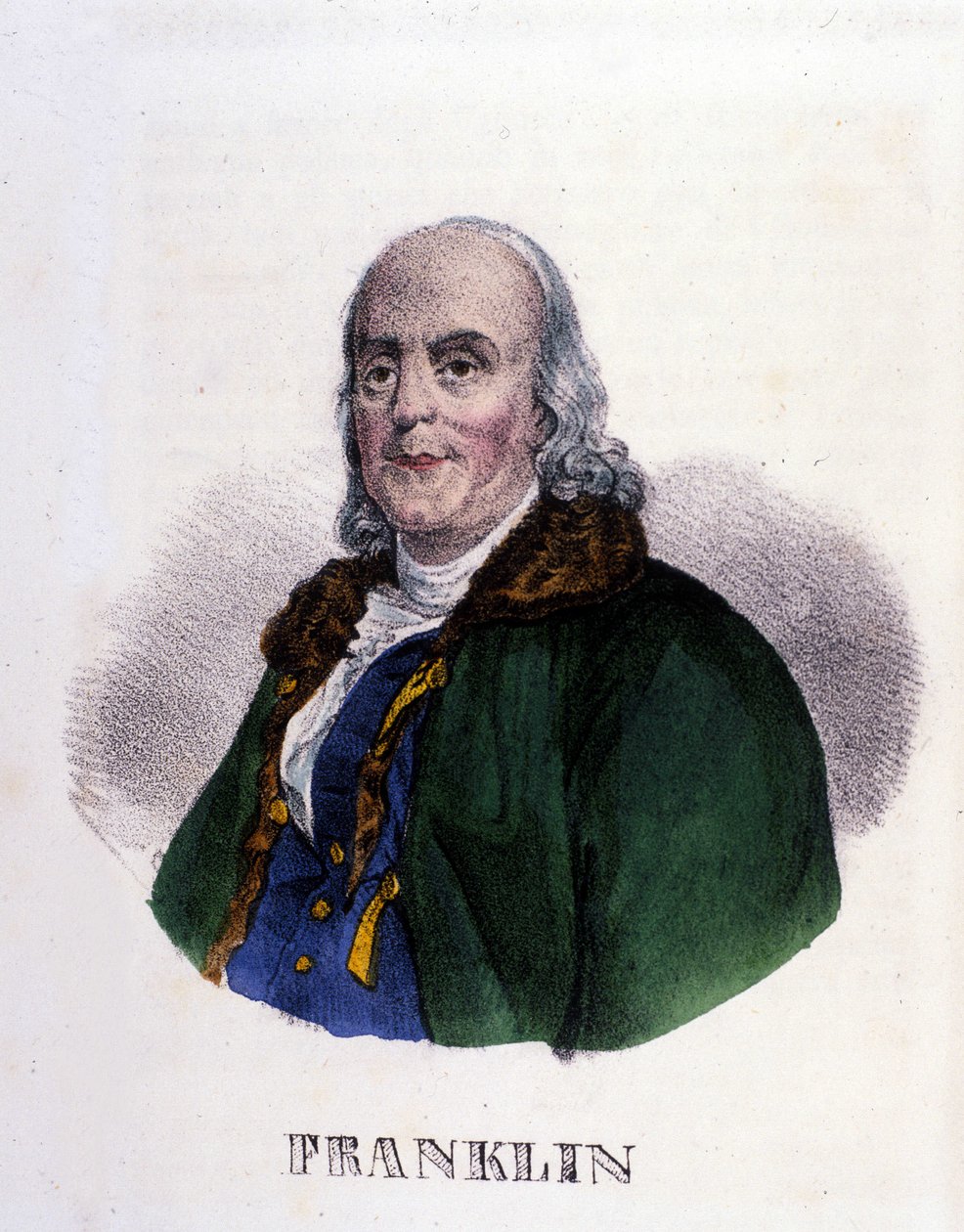 بنجامين فرانكلين (1706-1790) ، فيلسوف وفيزيائي وسفير أمريكي. بواسطة فنان غير معروف
