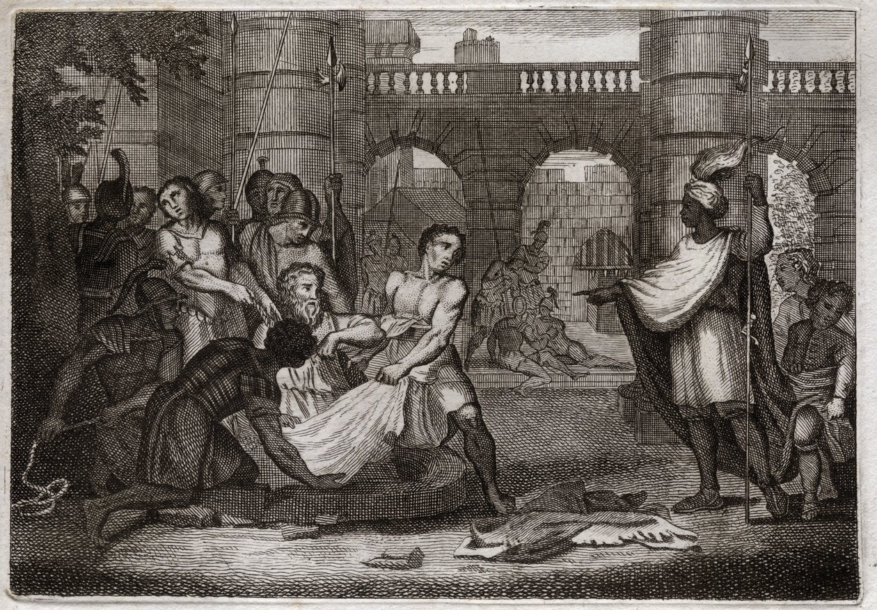 إنجيل رويومونت ، العهد القديم: إرميا النبي. النبي الكريم والحفرة. رسم توضيحي من عام 1811. بواسطة فنان غير معروف