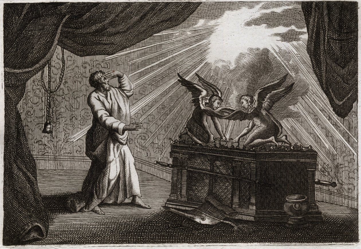 إنجيل رويومونت ، العهد القديم: تابوت العهد. شكل الفلك. رسم توضيحي من عام 1811. بواسطة فنان غير معروف