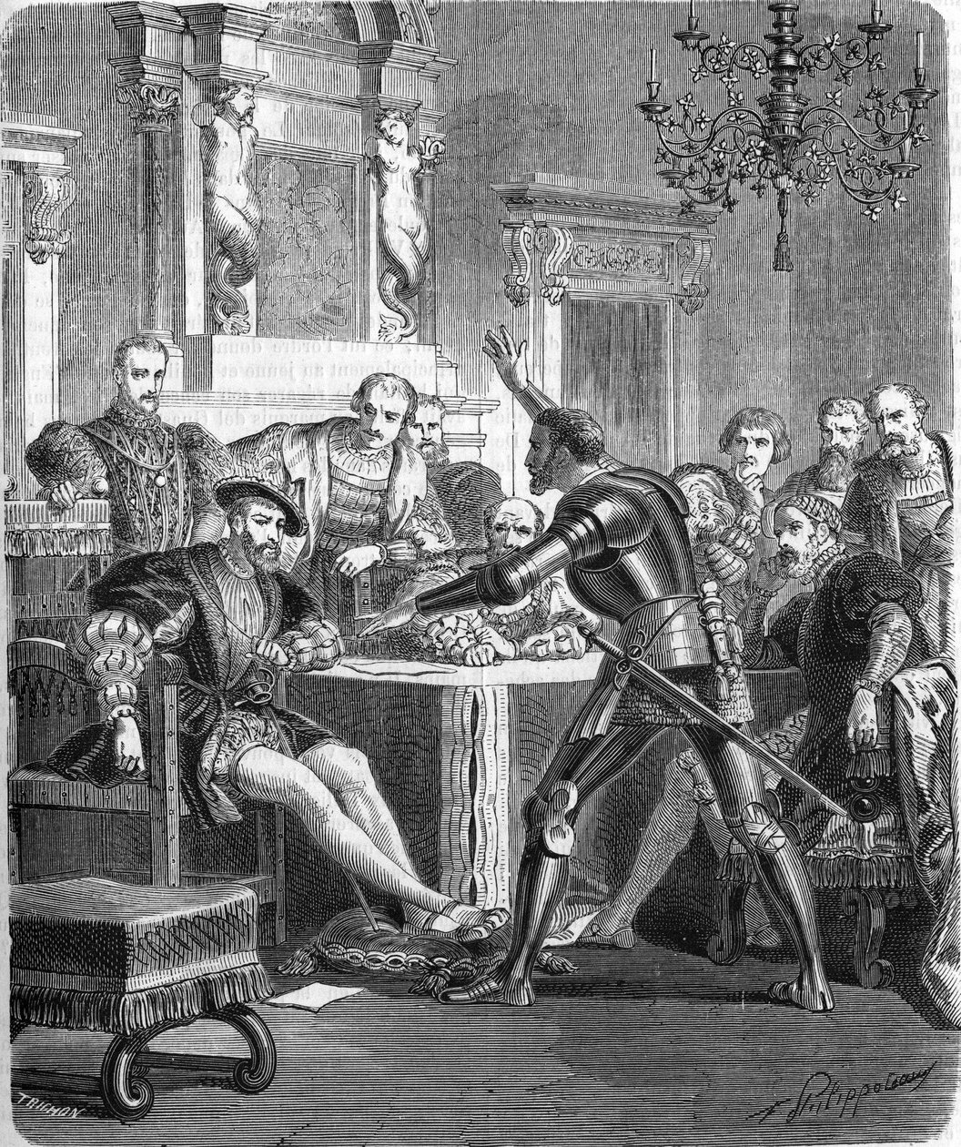 Blaise de Monluc (1502-1577) ، مارشال فرنسا في بلاط فرانسوا الأول. نقش القرن التاسع عشر. بواسطة فنان غير معروف