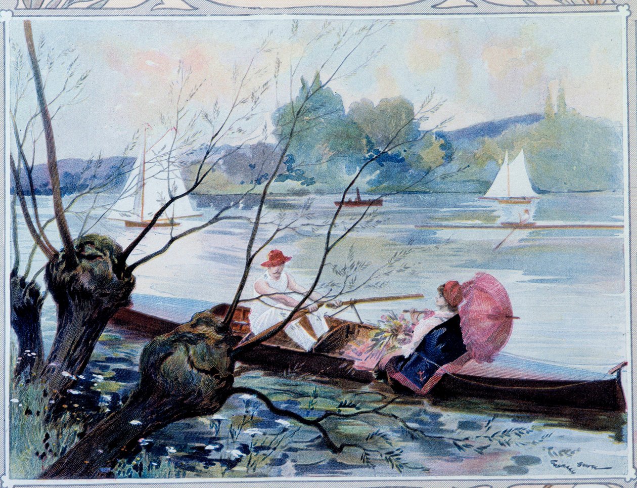 مسيرة القارب بواسطة فنان غير معروف