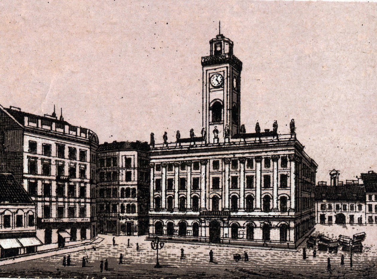 بودابست ، المجر: Old Town Hall. في "" العالم يوضح 168 مشاهدة "" غير مؤرخ (أواخر القرن التاسع عشر) بواسطة فنان غير معروف