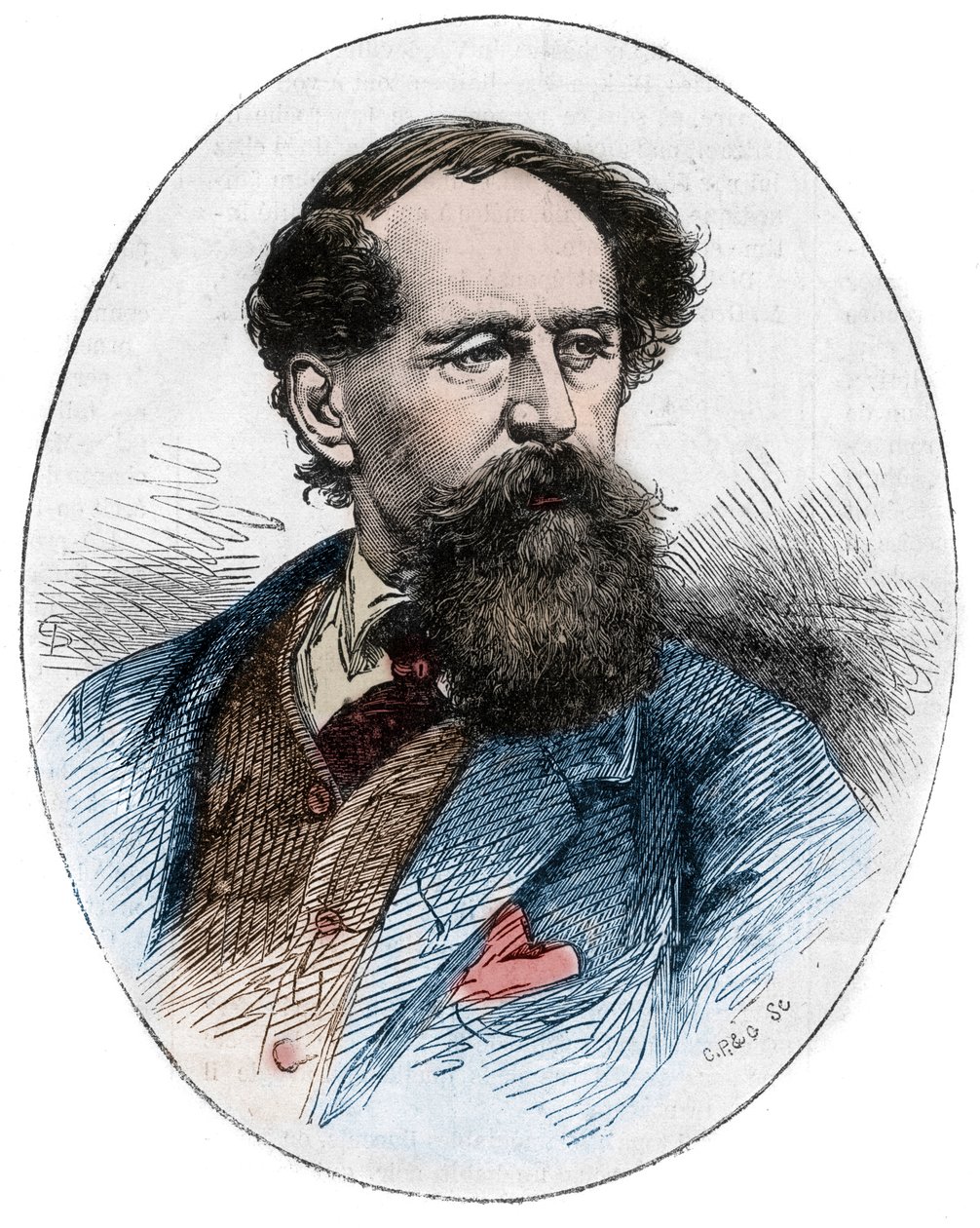 تشارلز ديكنز (1812-1870) - روائي إنجليزي - صورة للكاتب البريطاني تشارلز ديكنز (1812-1870) بواسطة فنان غير معروف