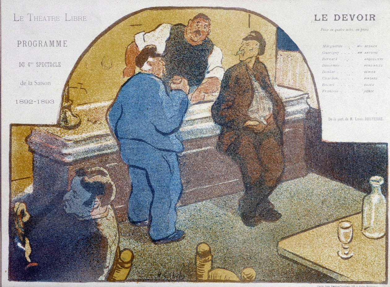 Café de Paris: الرسم بالزنك ، أواخر القرن التاسع عشر ، كارنافاليه. بواسطة فنان غير معروف