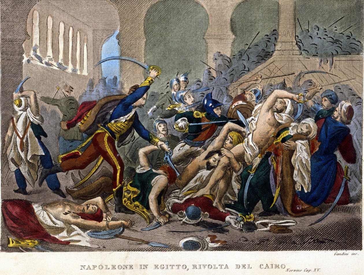 حملة (بعثة) مصر (1798-1801) ، نابليون في مصر: ثورة القاهرة بواسطة فنان غير معروف