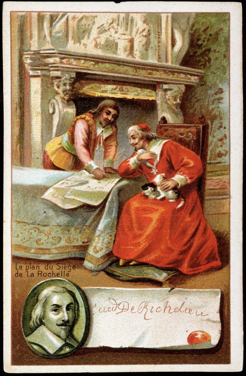 الكاردينال ريشيليو وخطة حصار لاروشيل (1627-1628) بواسطة فنان غير معروف