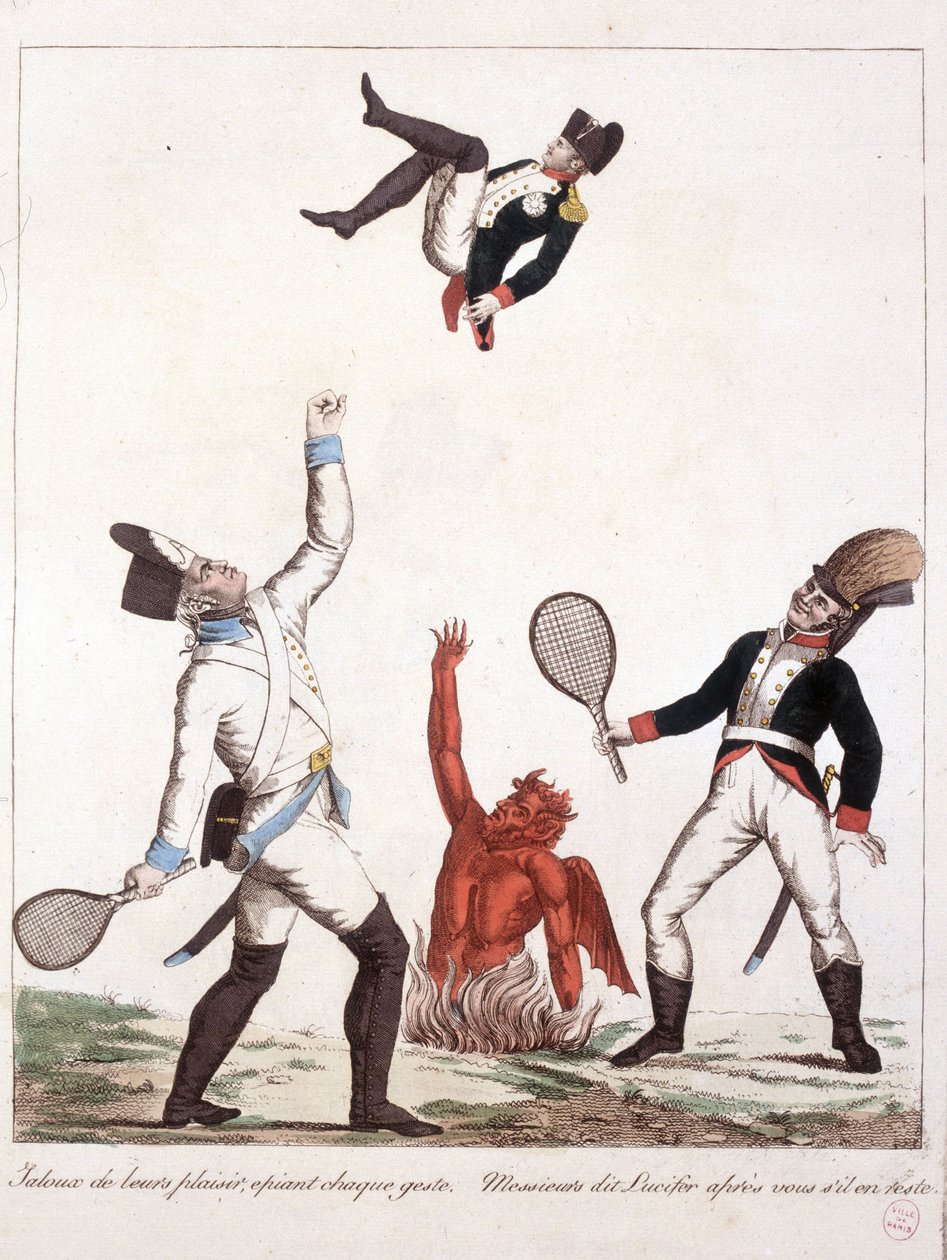 كارتون عن نابليون بونابرت - في نابليون الأول ، رسوم كاريكاتورية ، مجموعة وهمية. 1814 - 1815. BHVP بواسطة فنان غير معروف