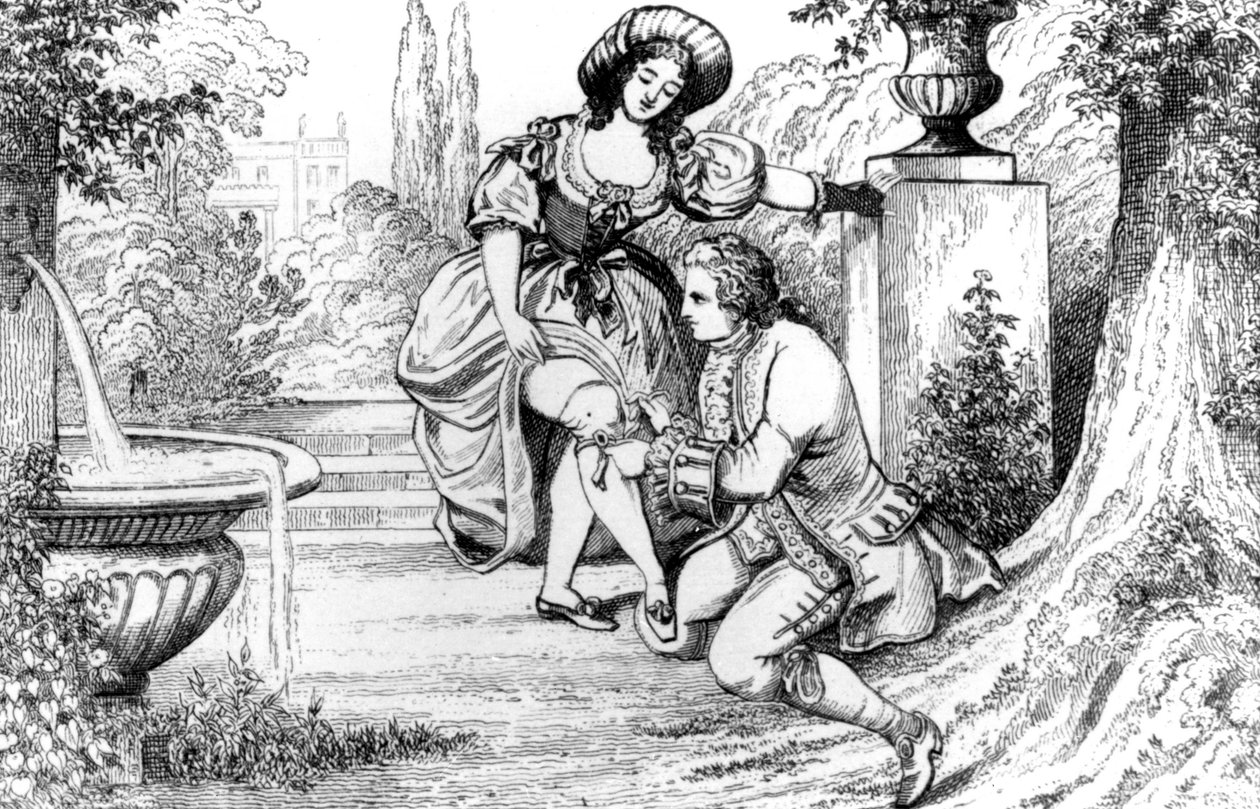 كاثرين سي - في "تاريخ حياتي" لكازانوفا ، بروكسل 1872. بواسطة فنان غير معروف