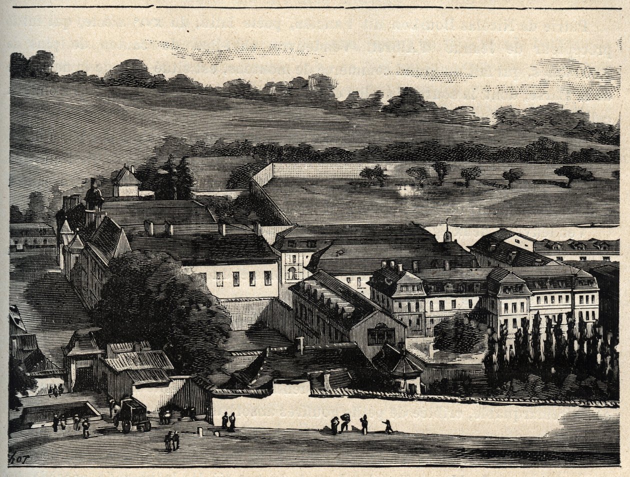 Central House of Clairvaux (سجن Clairvaux) - Champagne-Ardenne - نقش في "" PATRIE - وصف دقيق لفرنسا في 6 مجلدات بواسطة LUCIEN HUARD - نهاية القرن التاسع عشر بواسطة فنان غير معروف