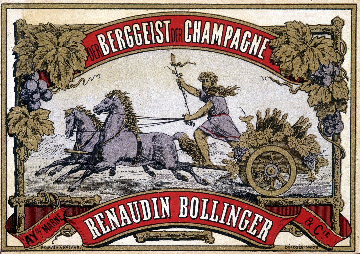 تسمية الشمبانيا "Renaudin Bollinger" ". بواسطة فنان غير معروف