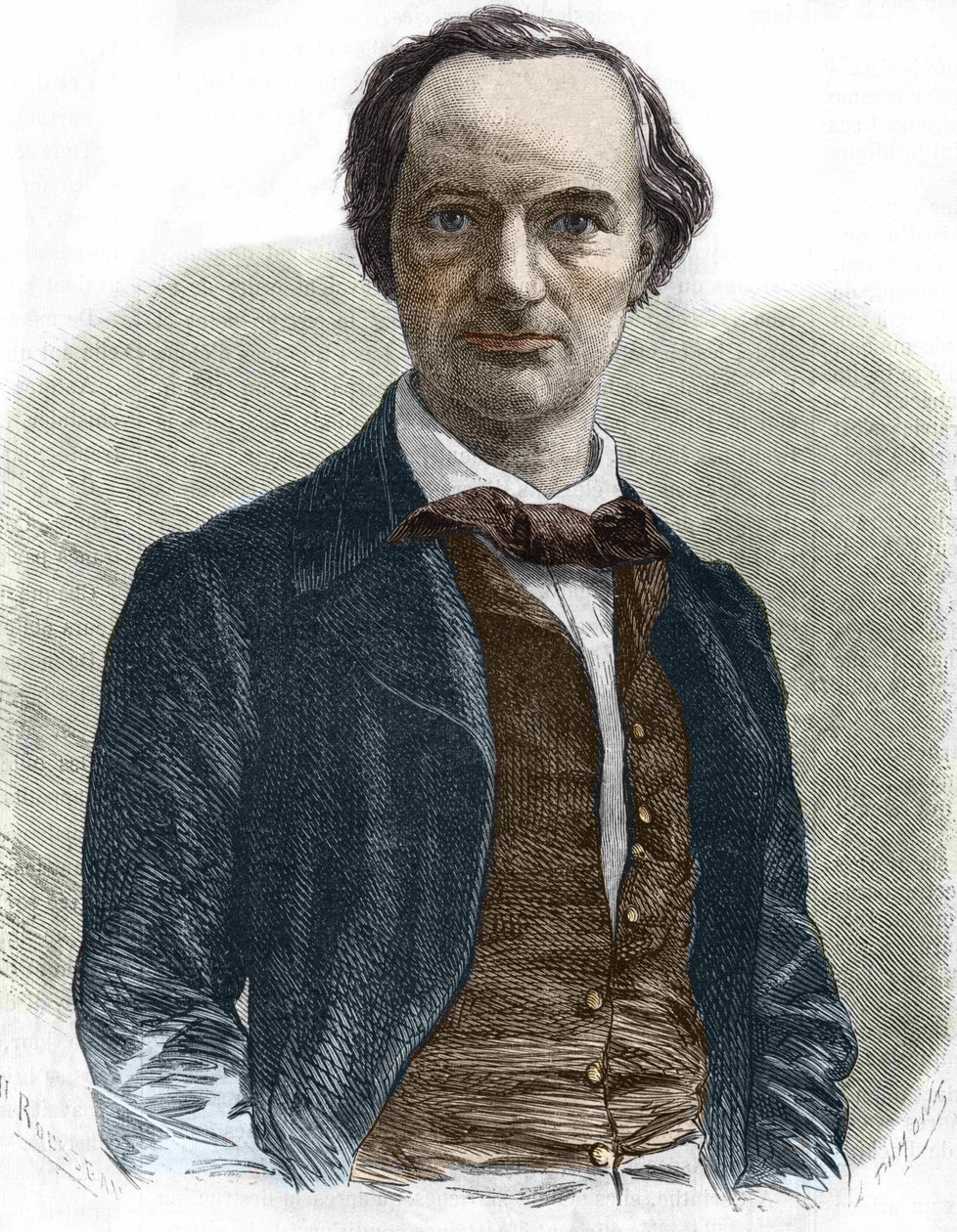 تشارلز بودلير (1821-1867) ، كاتب فرنسي. بواسطة فنان غير معروف