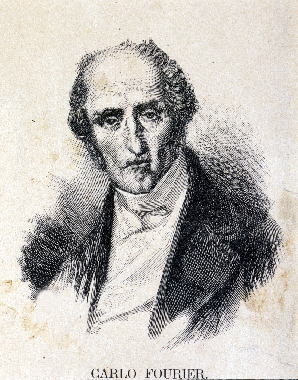 تشارلز فورييه (1772-1837) ، فيلسوف واقتصادي فرنسي. بواسطة فنان غير معروف
