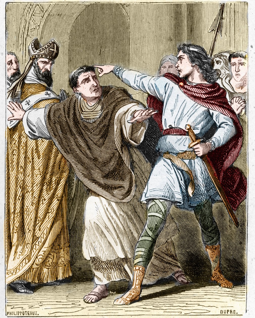 كان Childeric II ، ملك الفرنجة من 670 إلى 673 ، قد أغلق Eveque Saint Leger (616-675) في دير Luxeuil. بواسطة فنان غير معروف