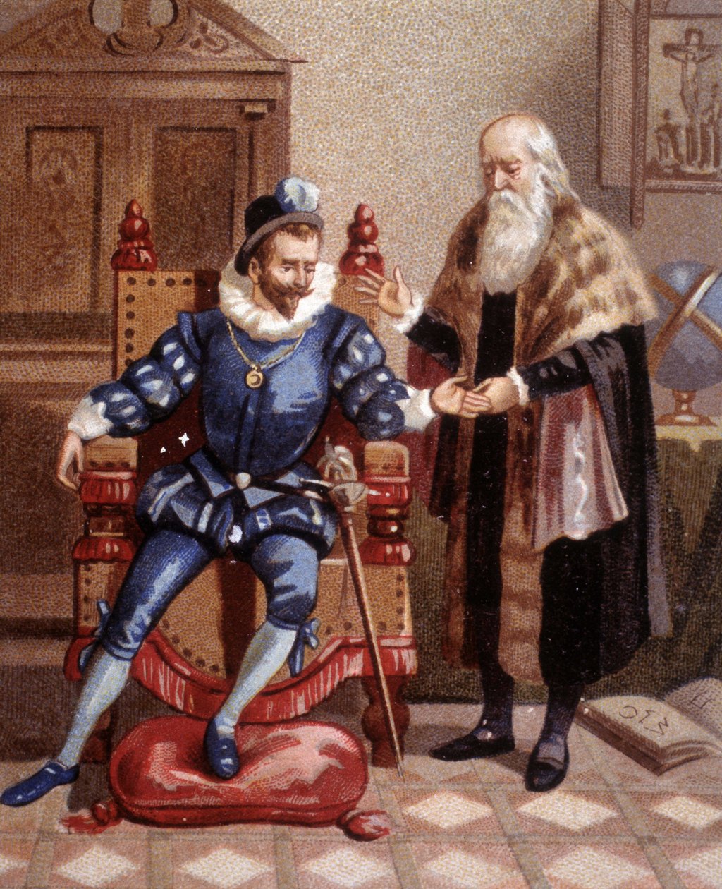 Chiromancian في Cour des Valois بواسطة فنان غير معروف