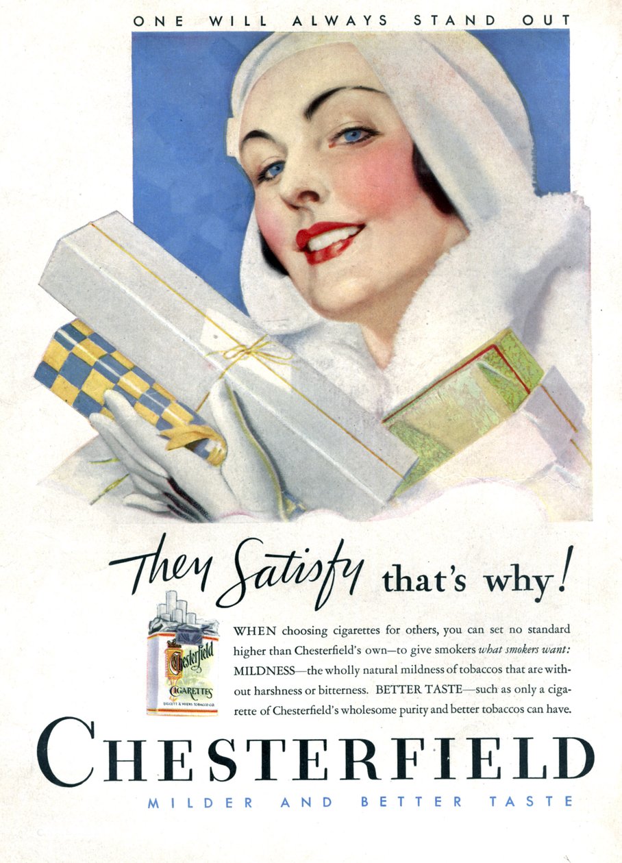 سيجارة تشيسترفيلد بواسطة فنان غير معروف