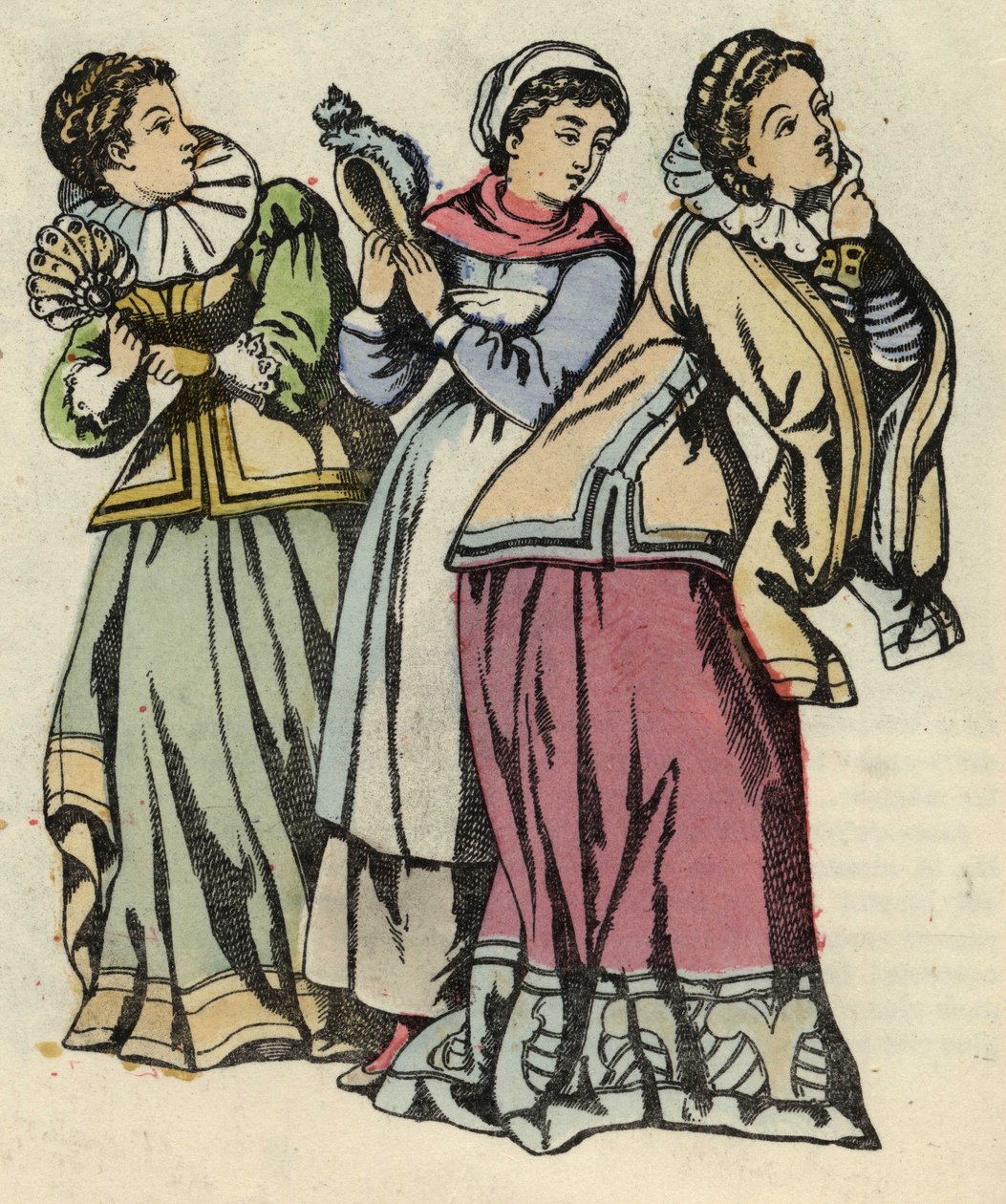 سندريلا وأخواتها الجميلات. رسم توضيحي لقصة تشارلز بيرولت "Cinderella or La petite slipper de verre" بواسطة فنان غير معروف