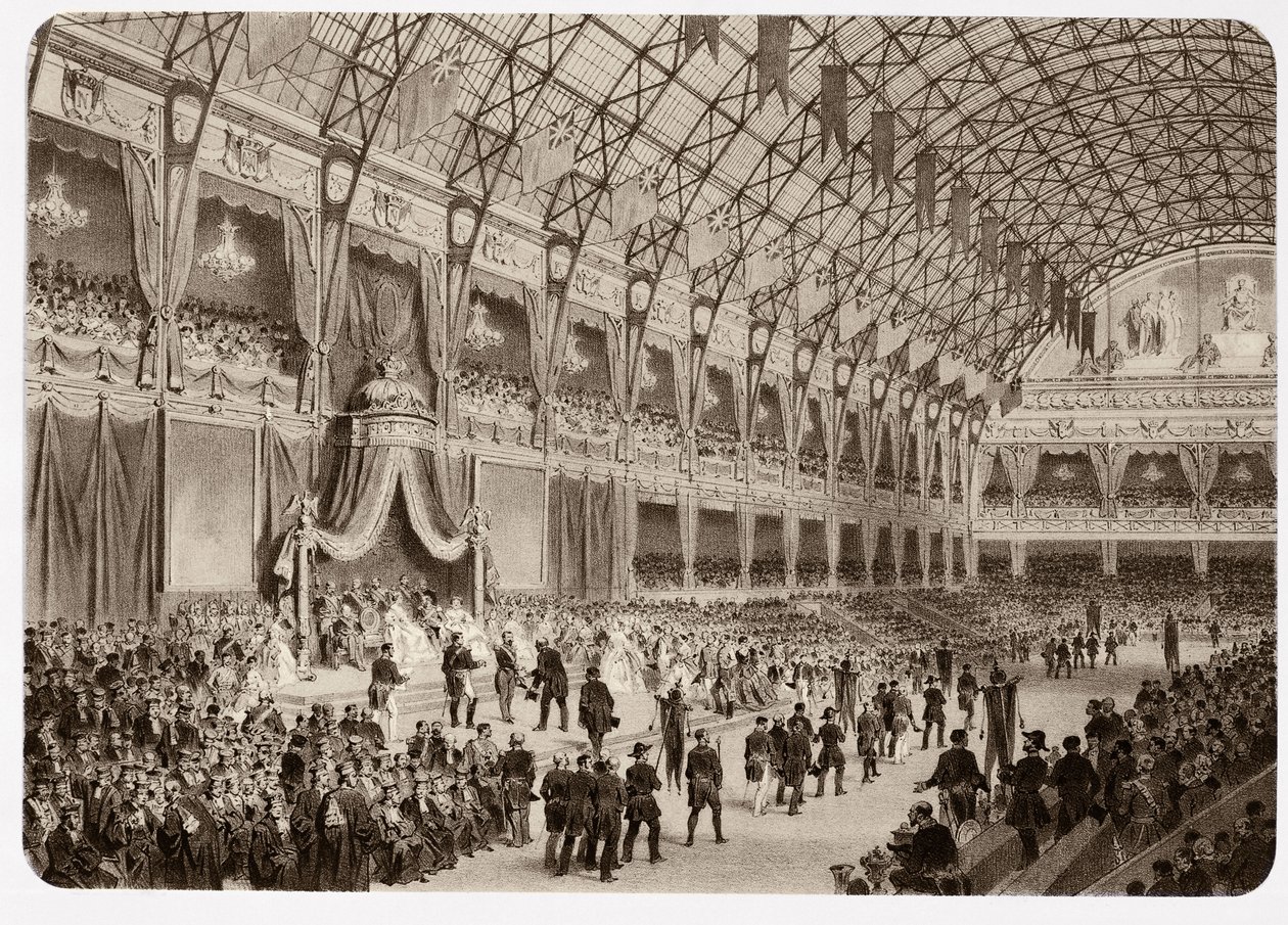 Cloture of the Universal Exposition - توزيع الجوائز في Palais de l'Industrie (15 نوفمبر بواسطة فنان غير معروف