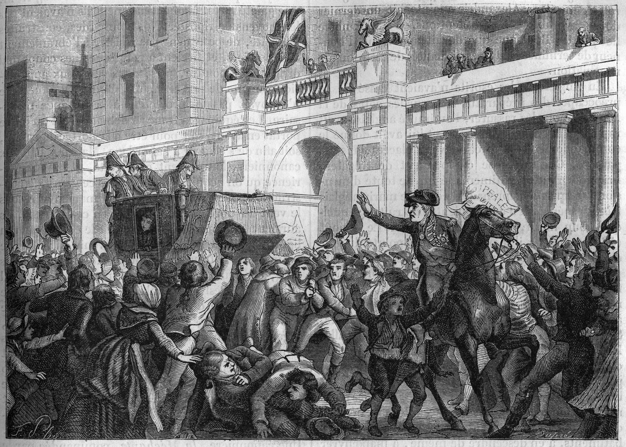 تم نقل العقيد ألكسندر جاك برنارد لو ماركيز دي لوريستون في انتصار من قبل سكان لندن في عام 1801 - ألكسندر جاك برنارد لو دي لوريستون (1768-1828) الجنرال الفرنسي ، السفير في لندن ، قام سكان لندن برسم عربته في 18 بواسطة فنان غير معروف