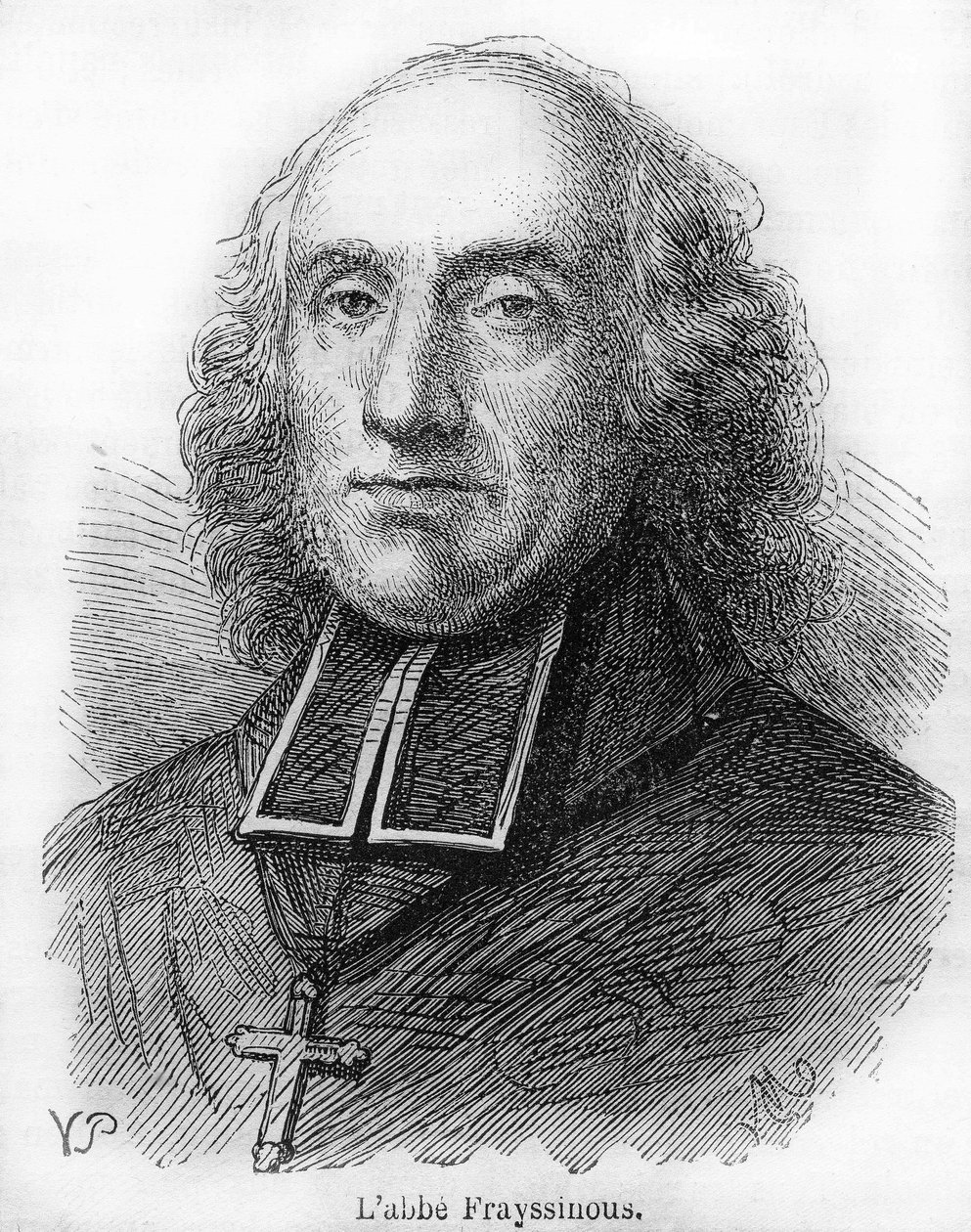 الكونت دينيس دي فرايسينوس (1765-1841) ، مطران فرنسي ، أسقف هيرموبوليس ، وزير الشؤون الكنسية والتعليم العام. نقش من عام 1844. بواسطة فنان غير معروف