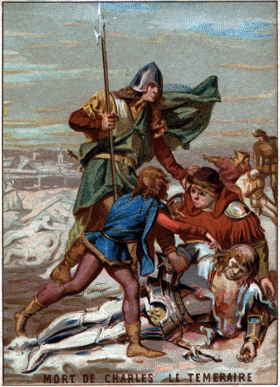 وفاة تشارلز التمرير (1433-1477) دوق بورغندي بواسطة فنان غير معروف