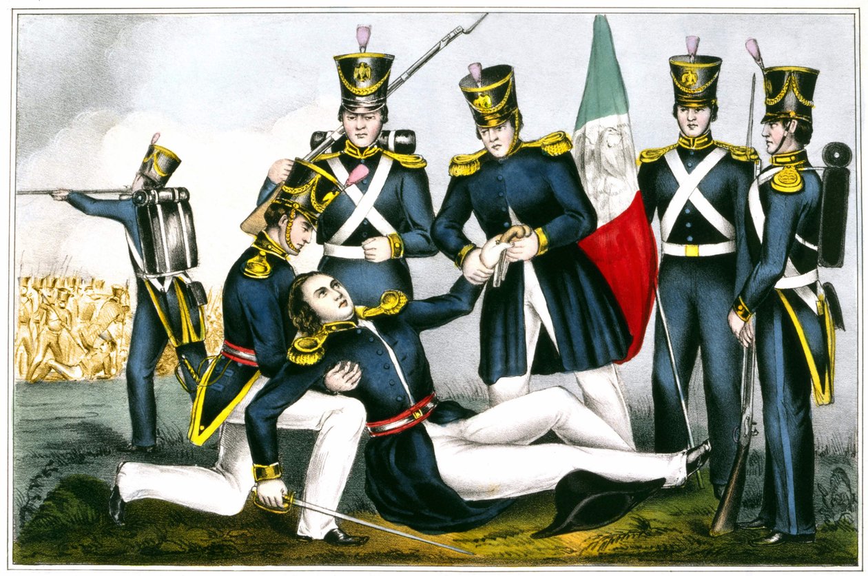 وفاة العقيد كلاي ، معركة بوينا فيستا عام 1847 ، الحرب المكسيكية بواسطة فنان غير معروف