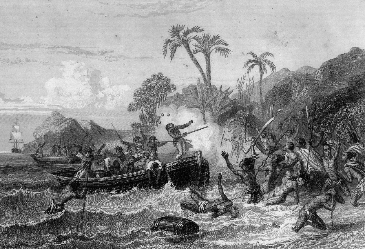 موت De Langle في Îles des Mariners بواسطة فنان غير معروف