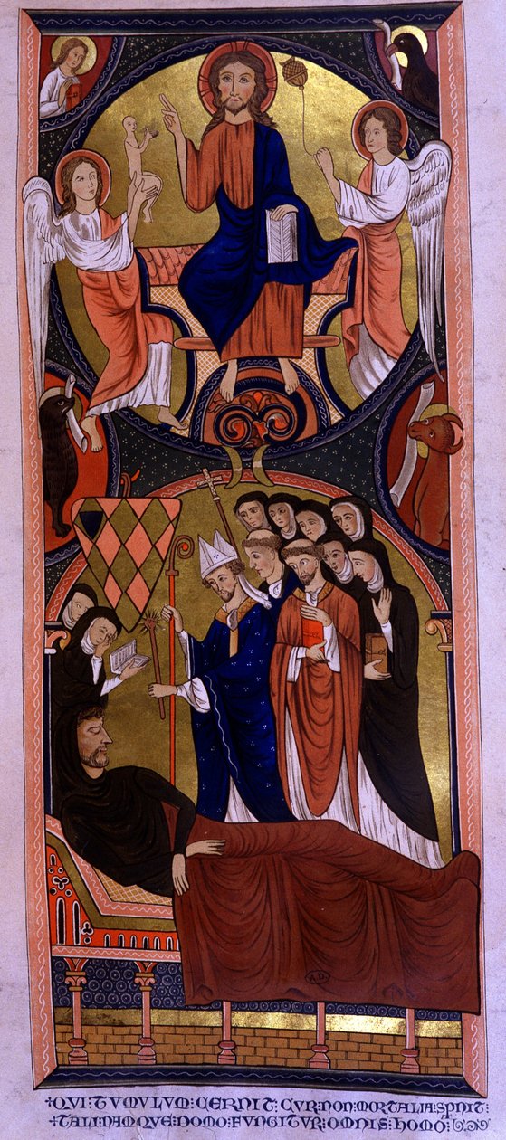 وفاة Guillaume des Barrés ، كونت Rochefort ، Grand Seneschal of Philippe Auguste ، في 1232 أو 1233. بواسطة فنان غير معروف