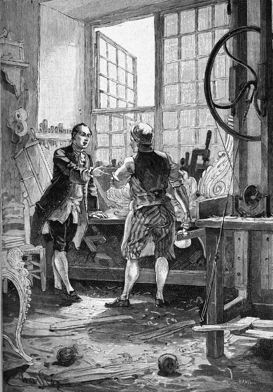 دينيس ديدرو (1713-1784) ، مبتكر الموسوعة. نقش القرن التاسع عشر. في "هيستوار دو فرانس" لجول ميشليه بواسطة فنان غير معروف