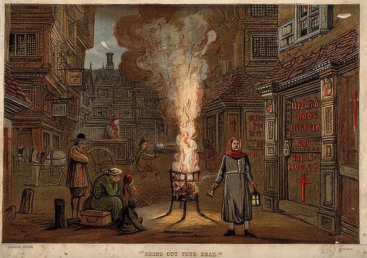 طاعون لندن العظيم ، 1665 بواسطة غير معروف