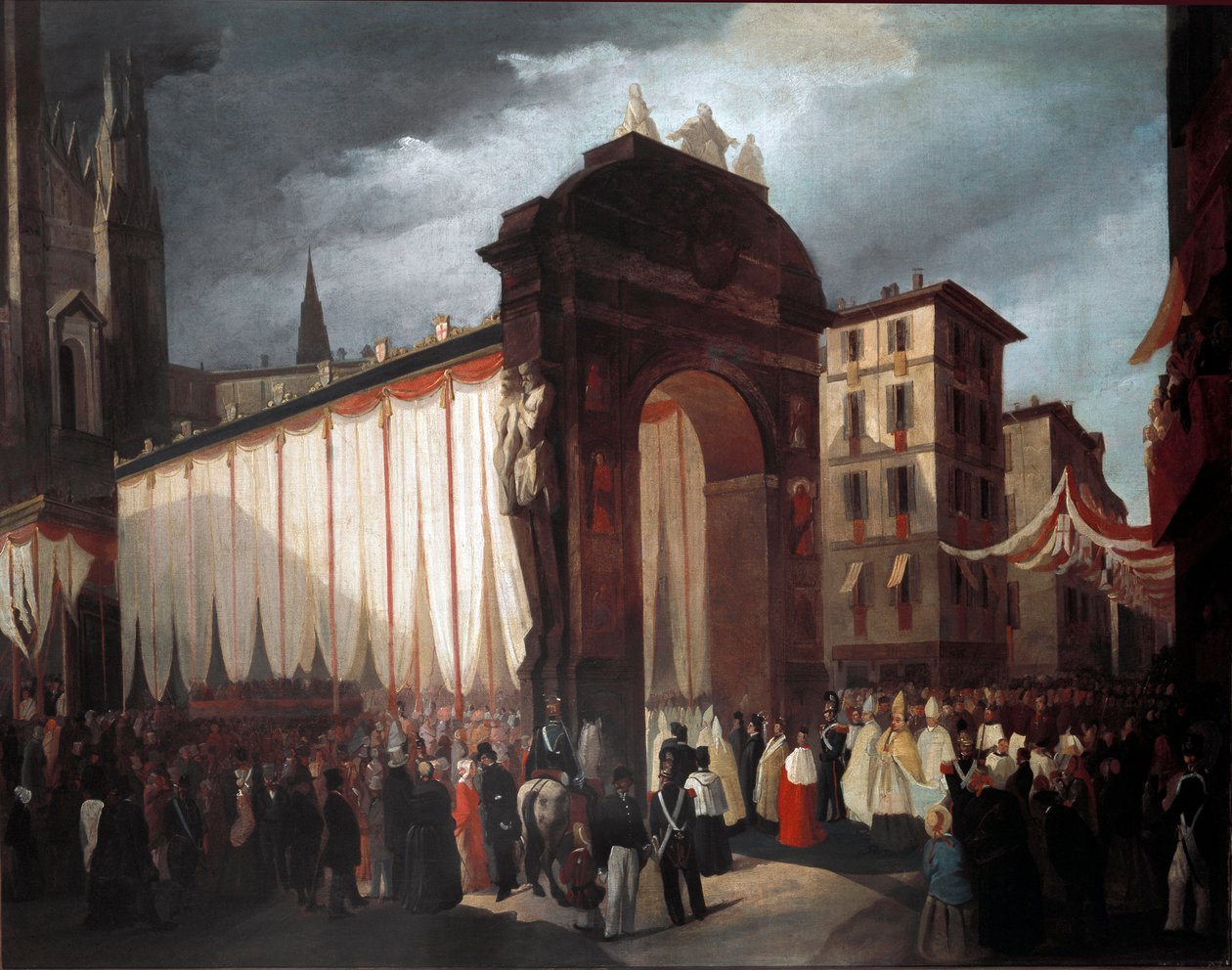دخول رئيس أساقفة ميلانو الجديد في الخامس من ديسمبر عام 1847 (صورة بواسطة فنان غير معروف
