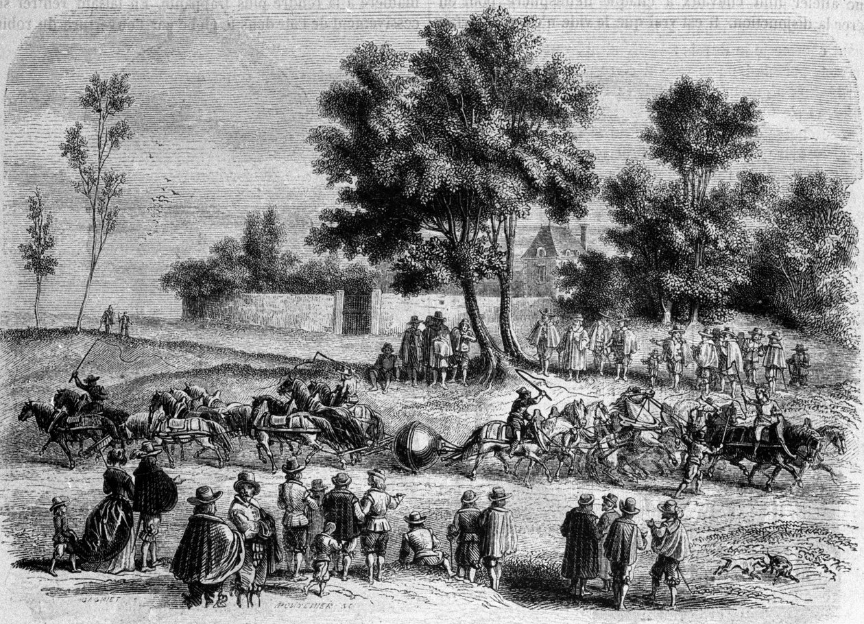 تجربة Otto von Guericke (Otto de Guericke بواسطة فنان غير معروف
