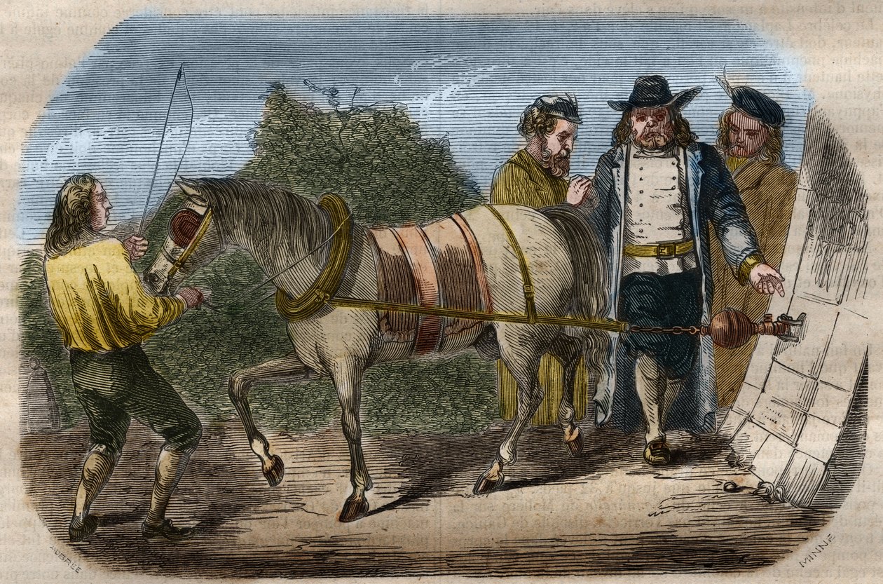 تجربة Otto von Guericke (Otto de Guericke بواسطة فنان غير معروف