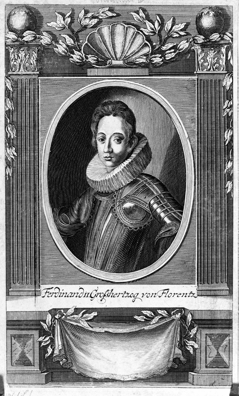 فرديناند الثاني من ميديتشي (1610 - 1670). بواسطة فنان غير معروف