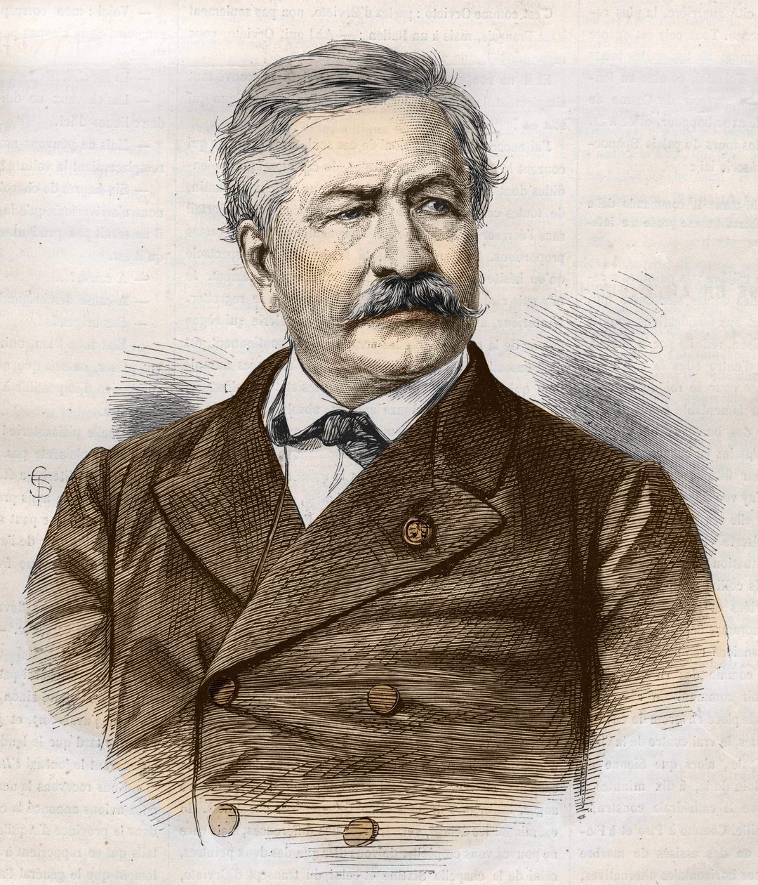 فرديناند دي ليسبس (1805 - 1894) ، نقش ، مجموعة بيانكيتي بواسطة فنان غير معروف
