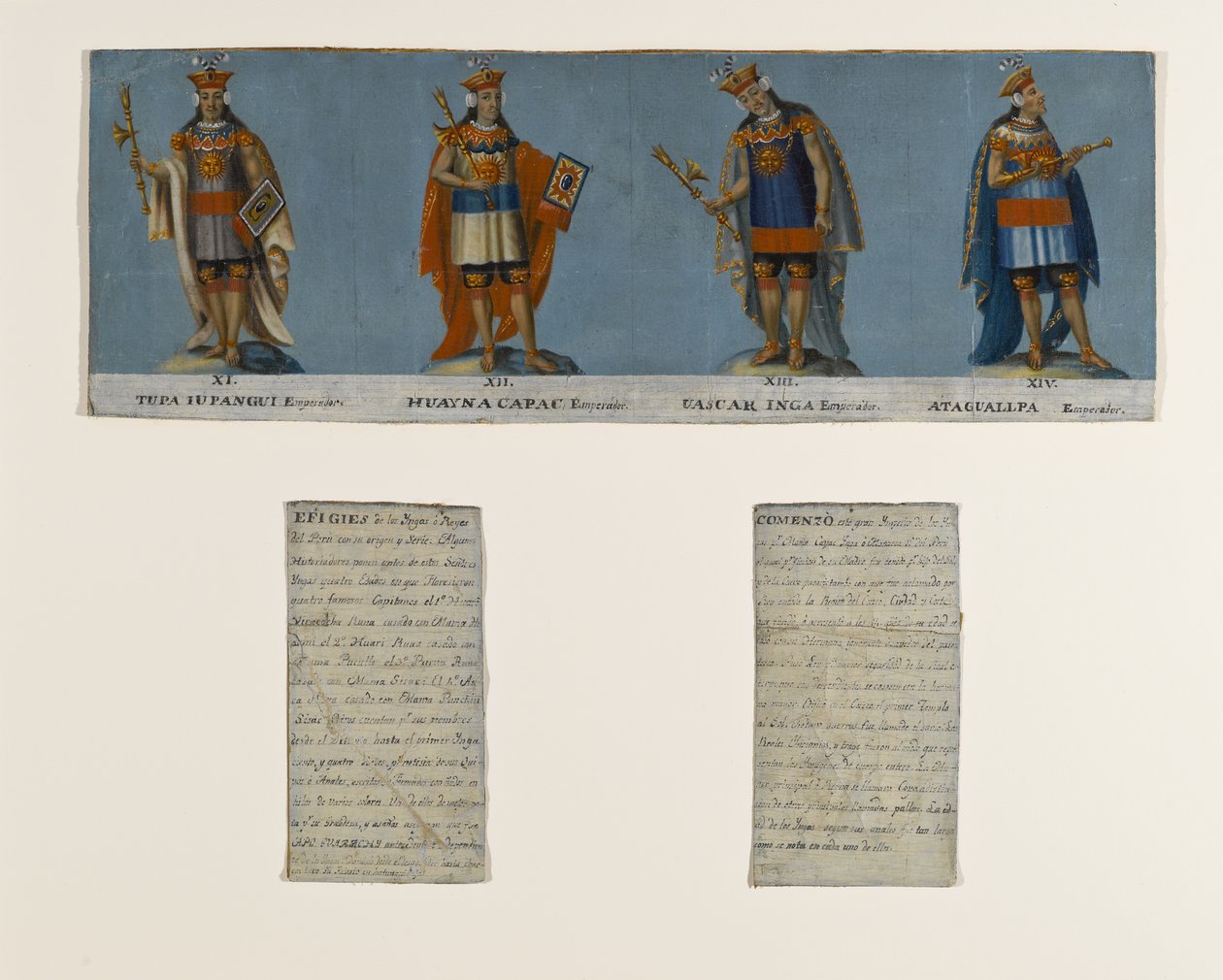 أربعة ملوك إنكا: توباك يوبانكي ، Huayna Capac ، Huascar Inca ، Atahuallpa ، أوائل القرن التاسع عشر بواسطة غير معروف