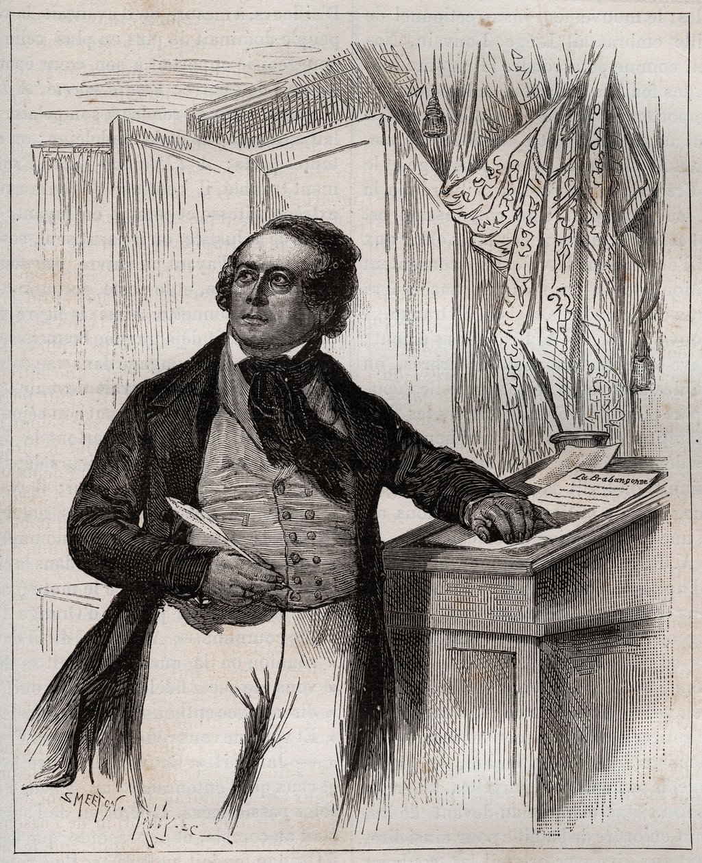 فرانسوا فان كامبنهاوت 1779-1848 - مغني أوبرا بلجيكي وقائد وملحن. بواسطة فنان غير معروف