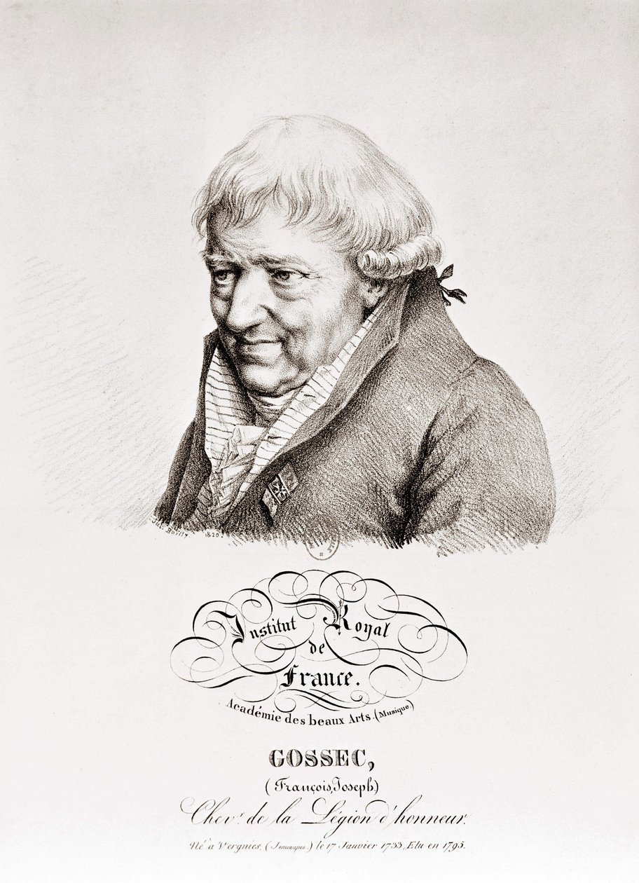 فرانسوا جوزيف جوسيك. الملحن الفرنسي. 1734-1829 بواسطة فنان غير معروف