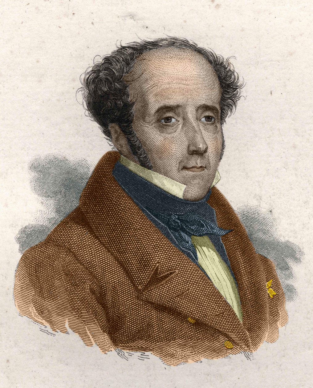 فرانسوا رينيه دي شاتوبريان (سان مالو 1768 - باريس 1848) بواسطة فنان غير معروف