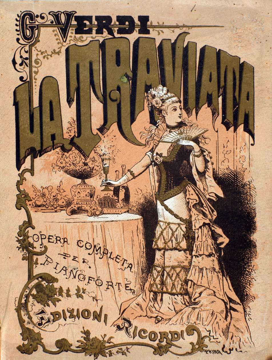 مقدمة لنتيجة أوبرا "لا ترافياتا" لجوزيبي فيردي (1813-1901) مجموعة خاصة من القرن التاسع عشر بواسطة فنان غير معروف