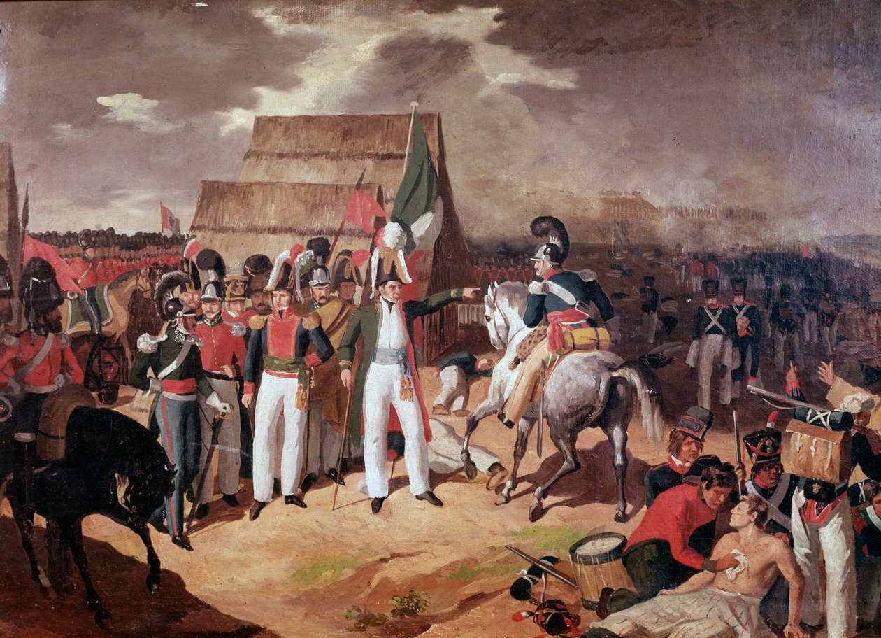 الجنرال أنطونيو لوبيز دي سانتا آنا (1794-1876) عسكري وسياسي مكسيكي خلال المعركة ضد الإسبان في تامبيكو بواسطة فنان غير معروف