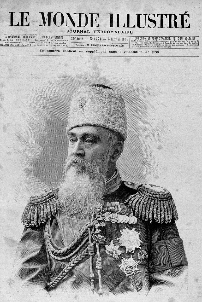 الجنرال تشيرتكوف. "العالم المصور". 05/01/1894. بواسطة فنان غير معروف