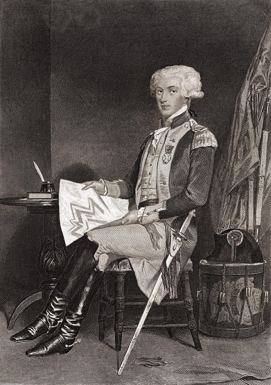 الجنرال لافاييت (لافاييت) (1757-1834). بواسطة فنان غير معروف