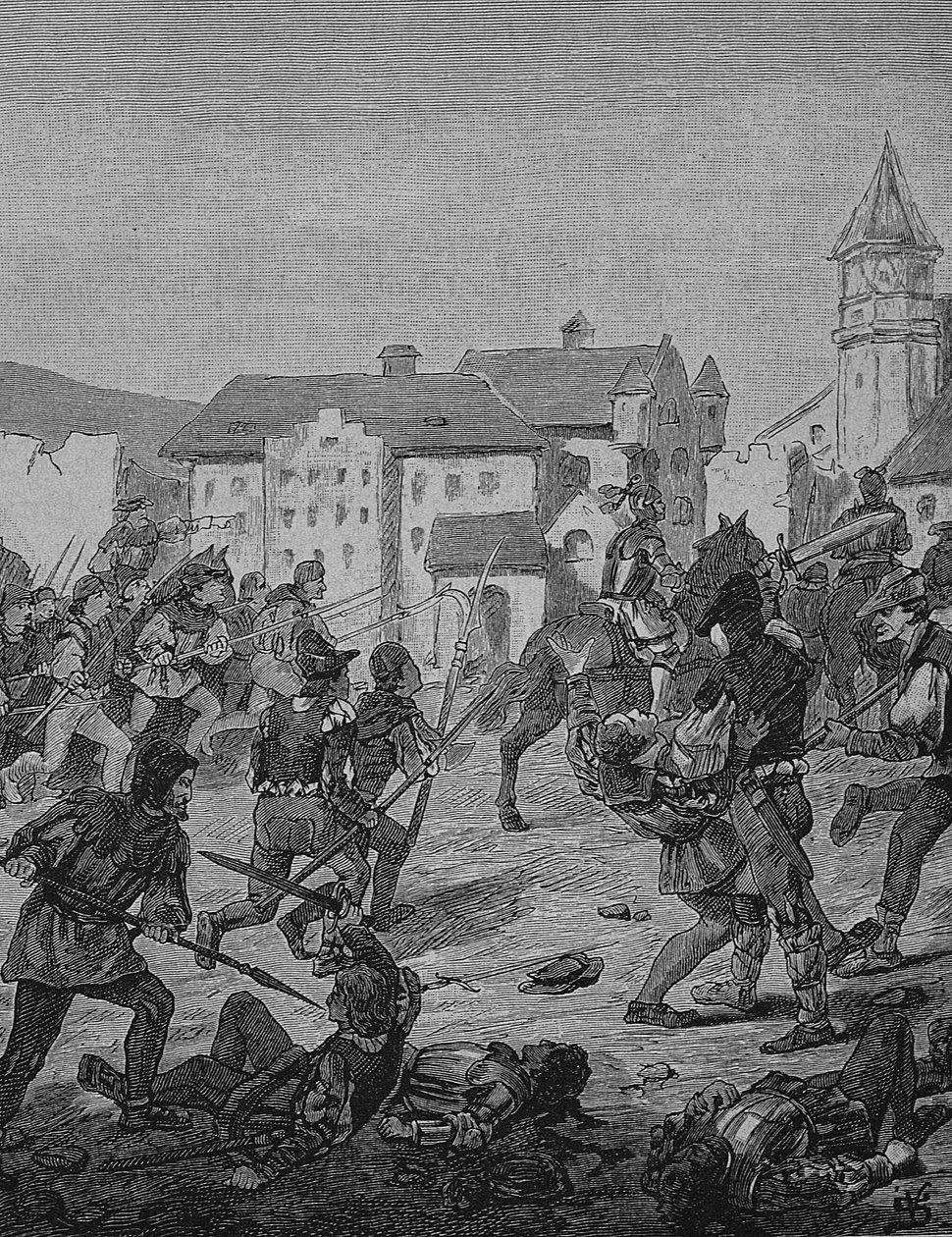 حرب الفلاحين الألمان (1524-1526): اقتحام فاينسبرغ بواسطة فنان غير معروف