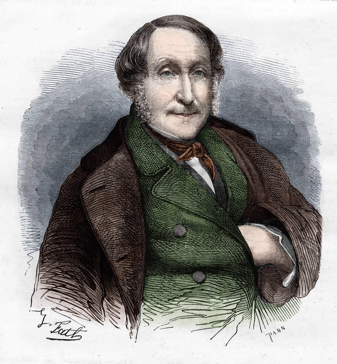 Gioacchino Rossini (1792-1868) ، ملحن إيطالي بواسطة فنان غير معروف