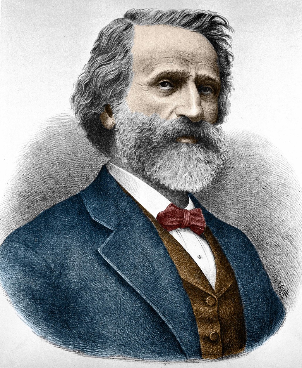 جوزيبي فيردي (1813-1901) ، ملحن إيطالي. بواسطة فنان غير معروف